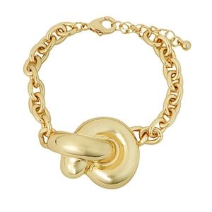 Accented Geo Ring Chain Bracelet